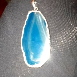 Blue agate charm